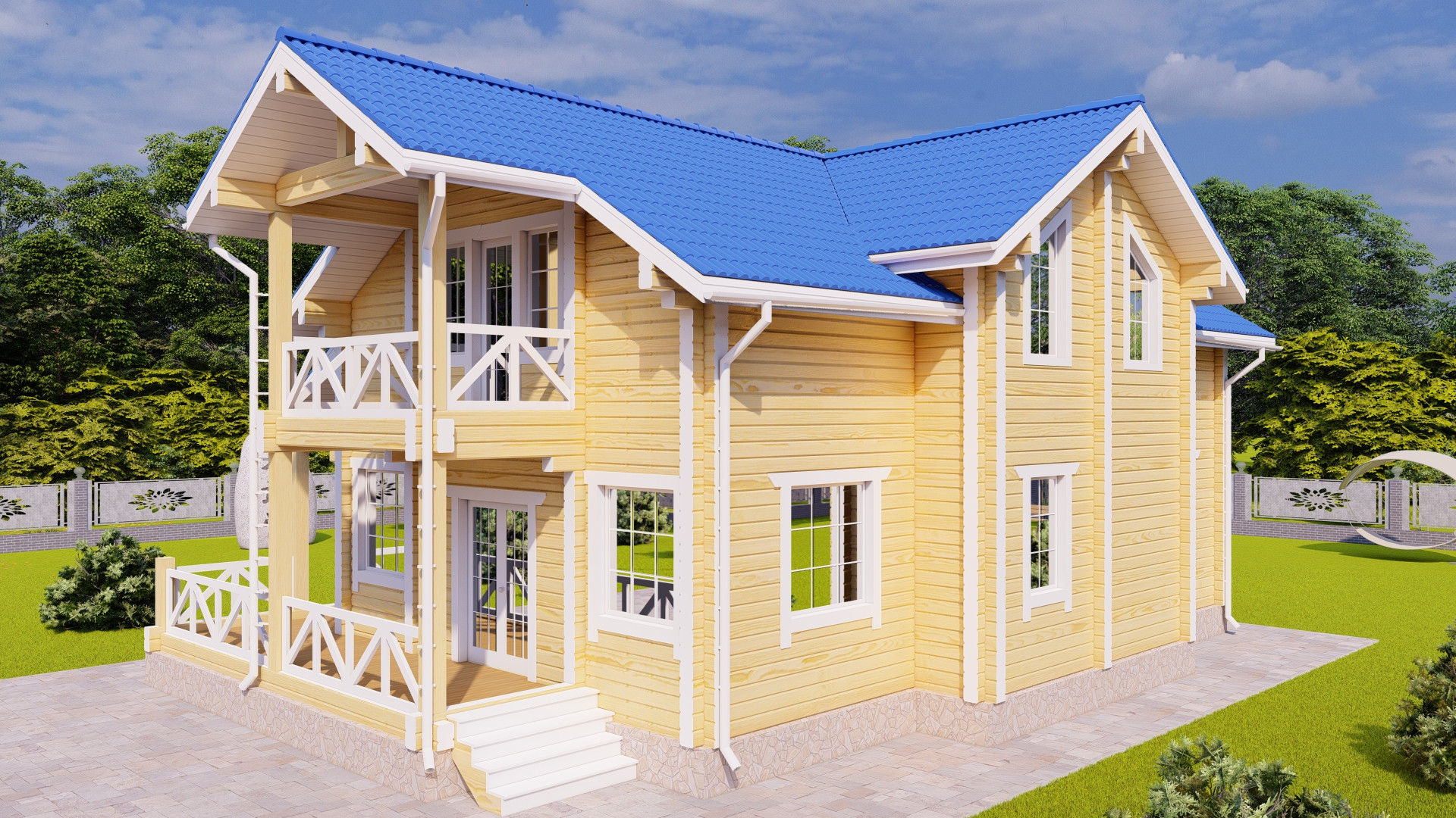 Проект дома из бруса | Фото снаружи