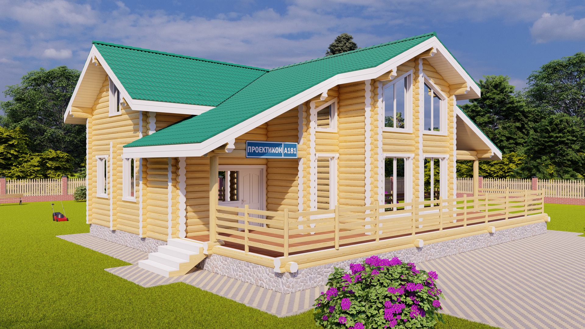 Проект дома из бревна